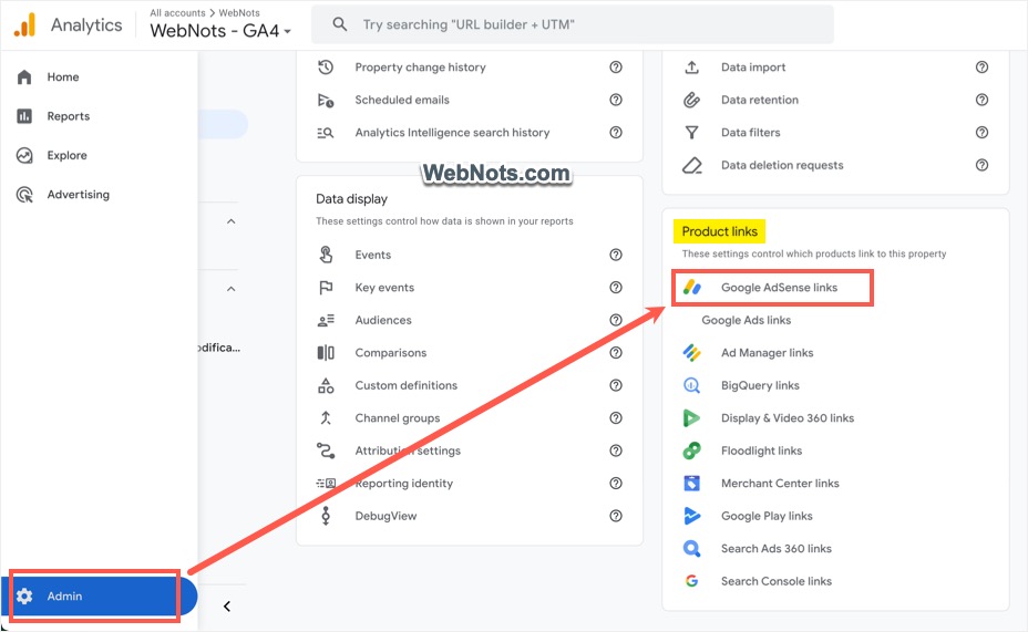 Google AdSense Links in Analytics