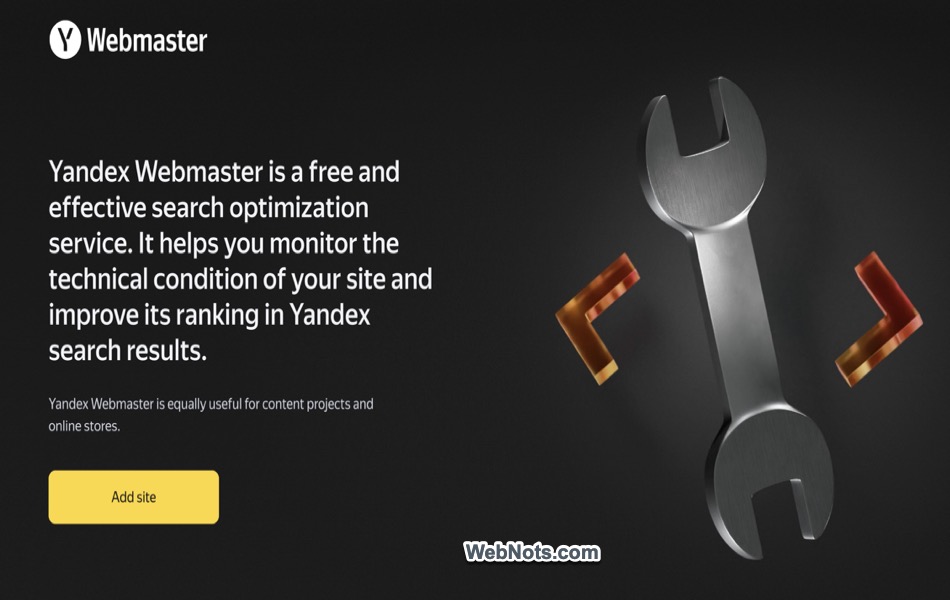 Submit Your Site to Yandex Webmaster Tools