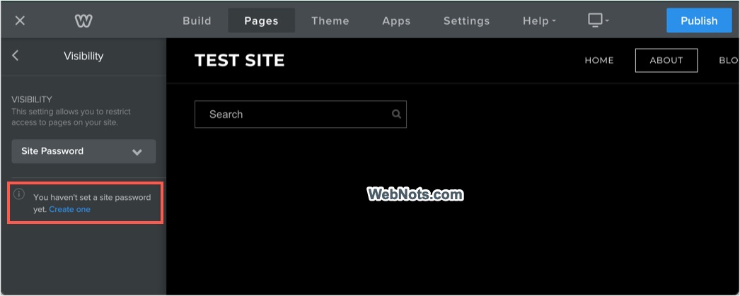 Create Site Password