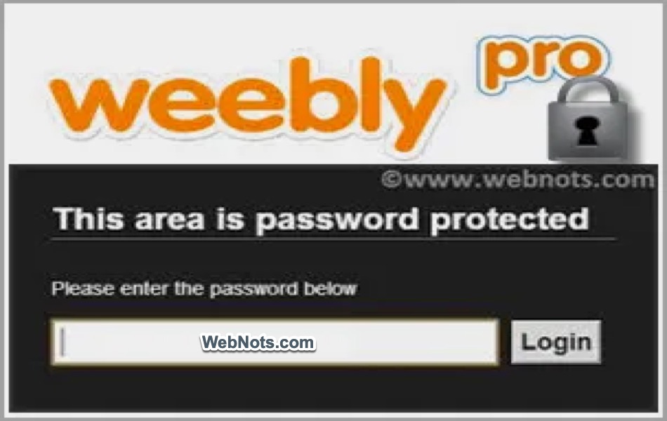 Password Protect Weebly Site and Pages