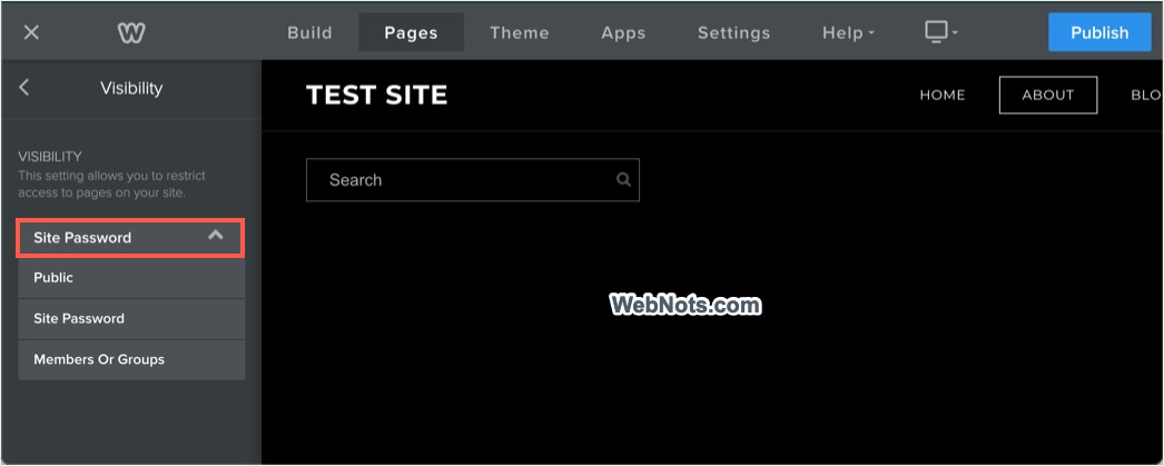 Set Page Password