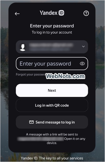 Login to Yandex Webmaster