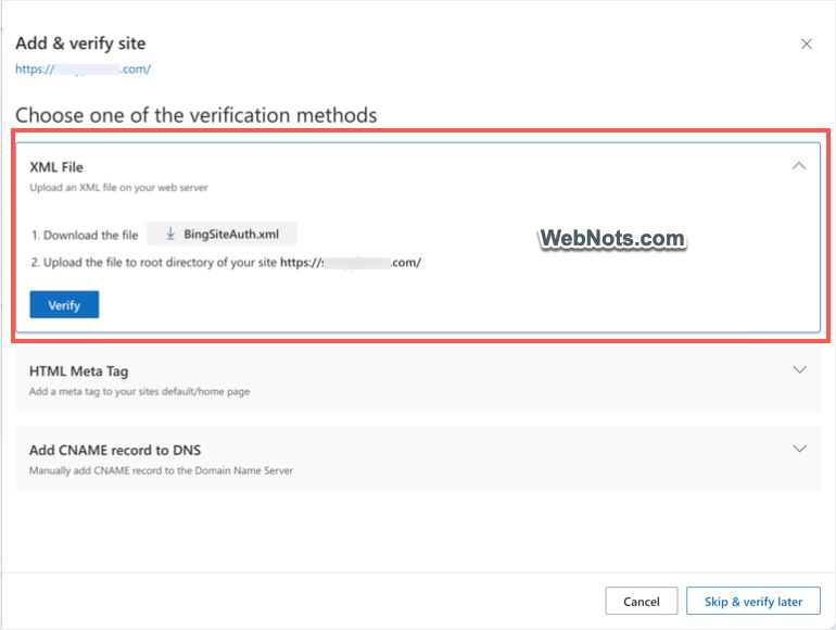 XML File Verification Method