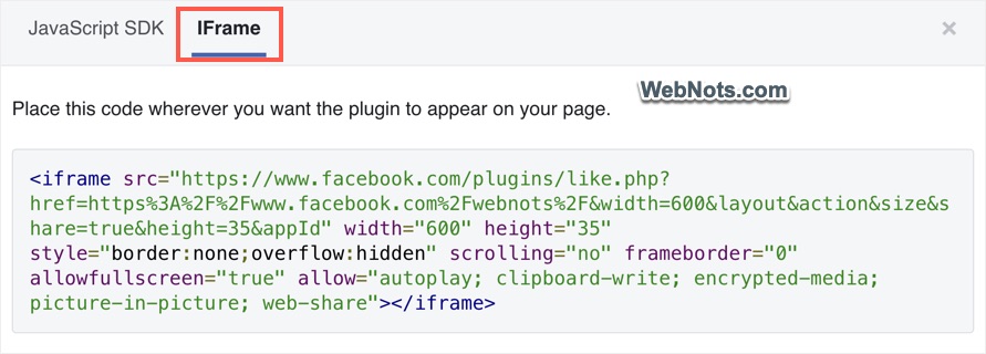 Get IFRAME Code