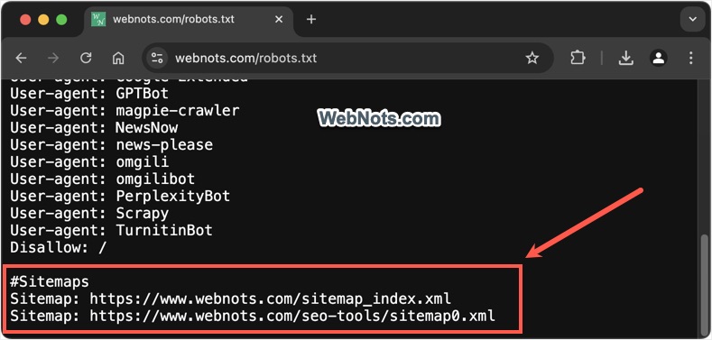 Sitemaps Locations in Robots.txt File