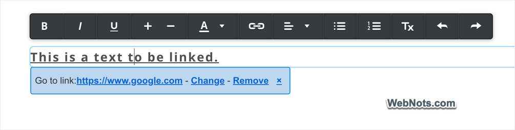 Change or Remove Link
