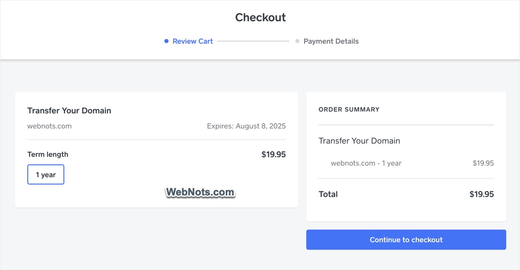 Domain Transfer Price