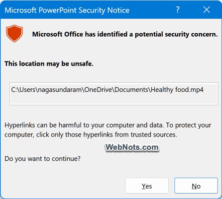 File Security Warning