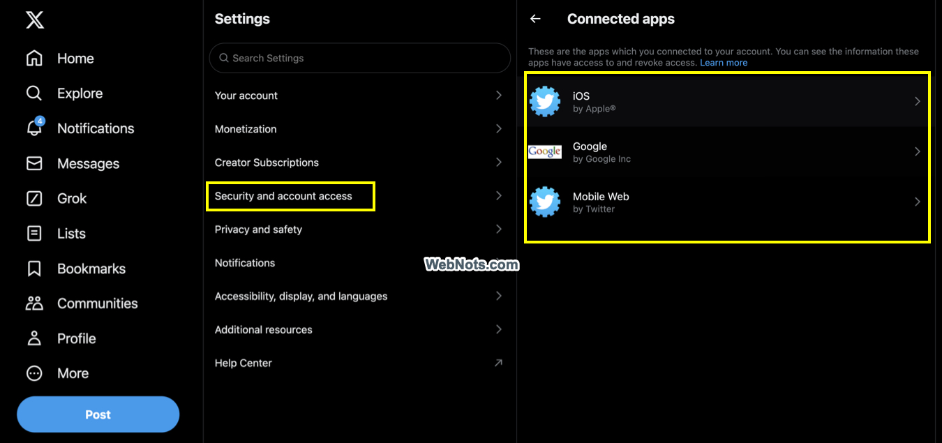 Check App Permissions in Twitter