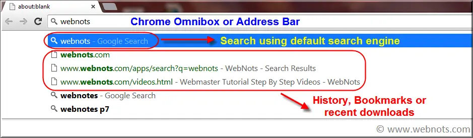  Google Chrome Omnibox-Suche