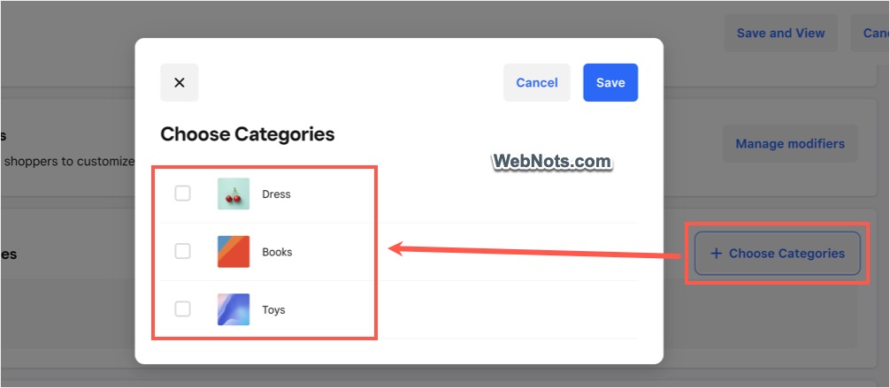 Assign Product to Categories