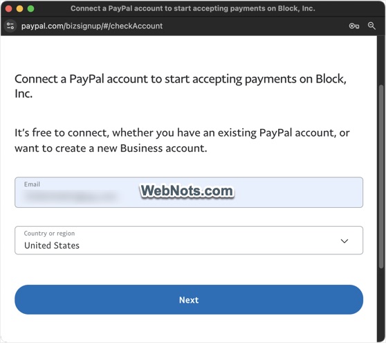 Connect PayPal in Weebly