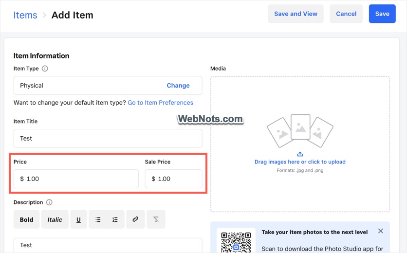 Store Currency in Product Item