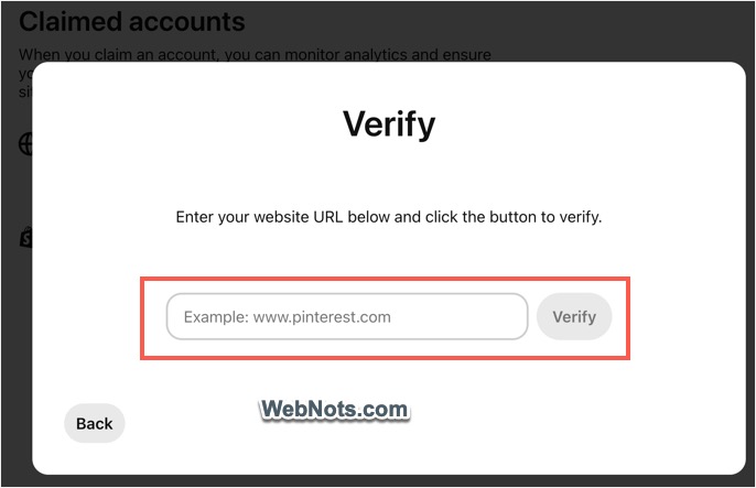 Enter Site and Verify