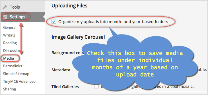 Guardar archivos multimedia en mes y año