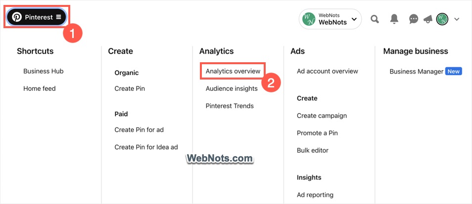 View Pinterest Analytics