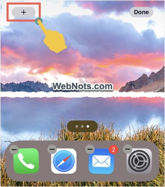 Add Widget in iPhone