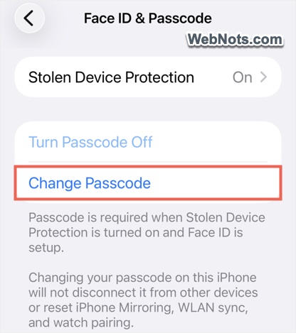 Change iPhone Passcode