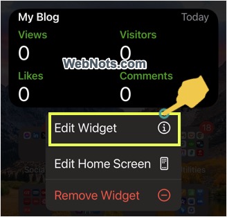 Edit Stats Widget