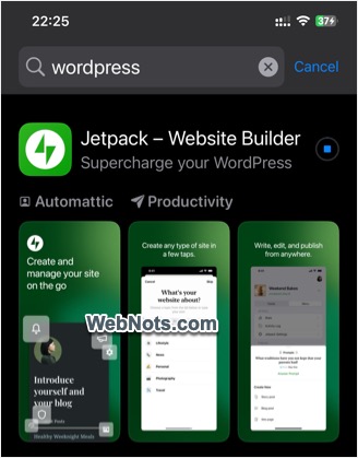 Install Jetpack App in iPhone