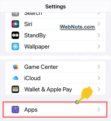 Open All Apps Settings