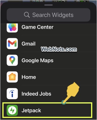 Open Jetpack Widget