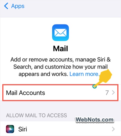 View Mail Accounts
