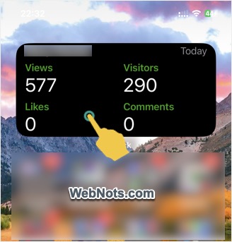 View Stats of Selected Site