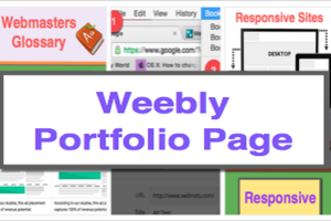 Create Portfolio Website in Weebly