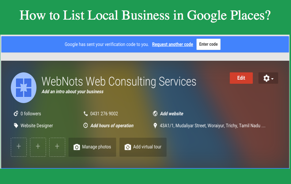 How to List Local Business in Google Places?