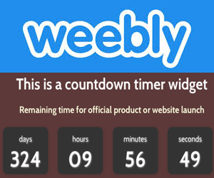 Countdown Timer Widget for Weebly