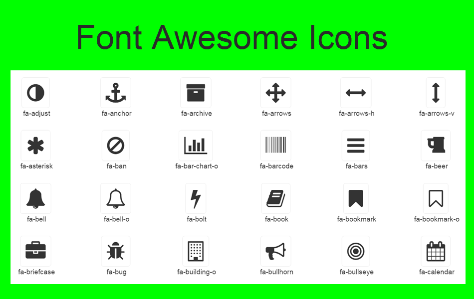 Font Awesome Dashboard Icon