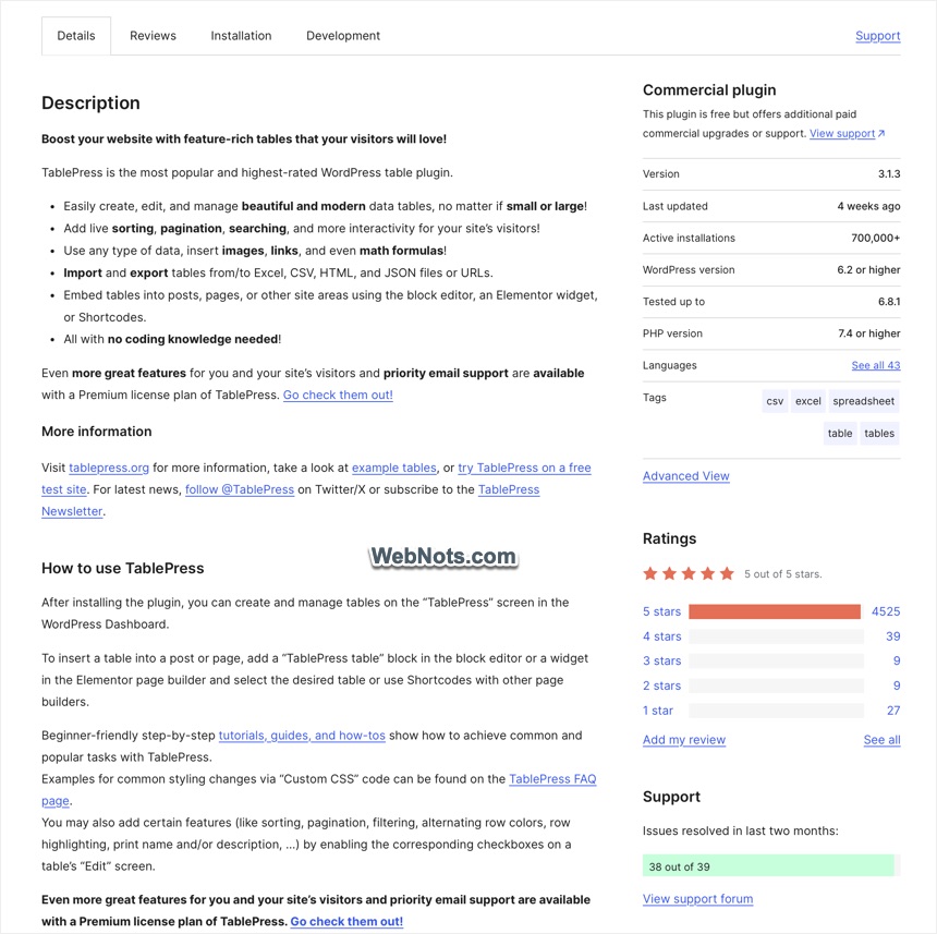 Check WordPress Plugin Page