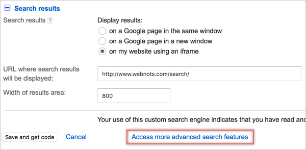 Choosing Search Results Display