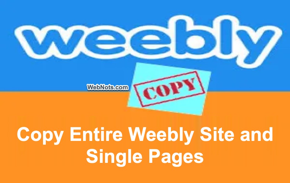 Copy Weebly Site and Page