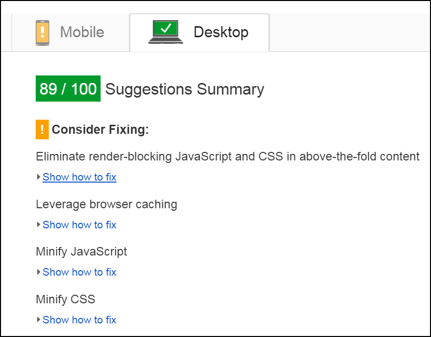 Проблемы с JavaScript в Google PageSpeed ​​Tool