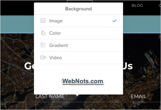 Section Background Options