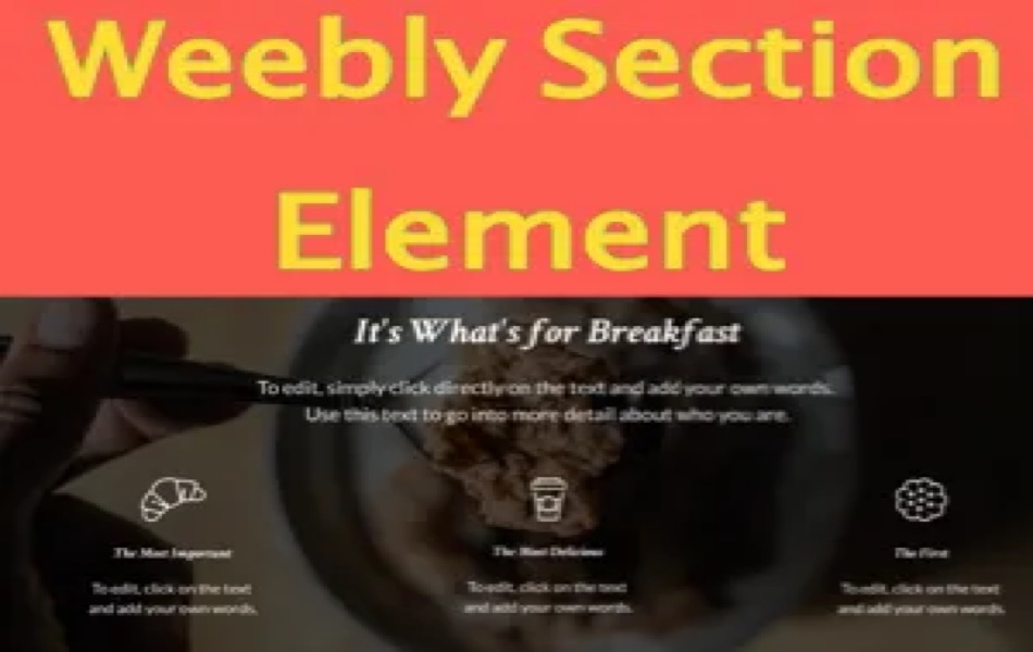 Weebly Section Element