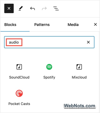 Gutenberg Audio Embed Blocks