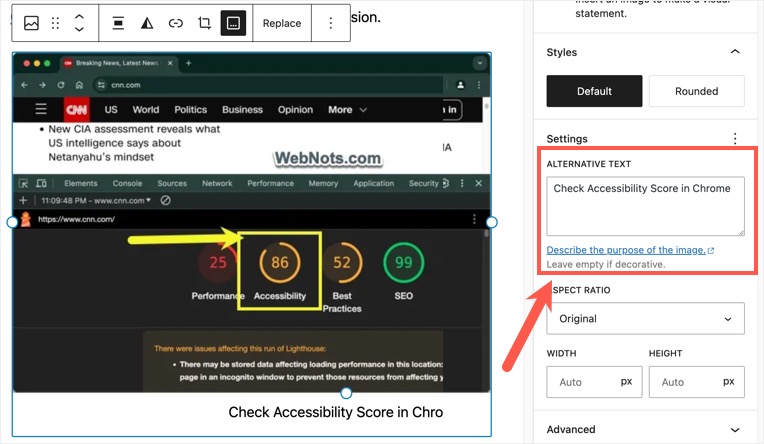 Add Alternative Text to WordPress Images