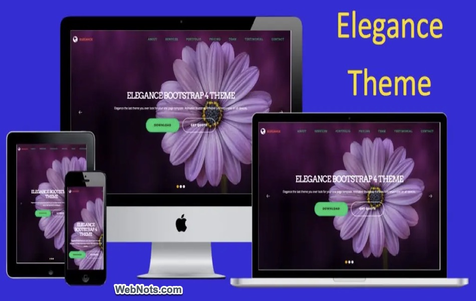 Get Free Elegance HTML Template