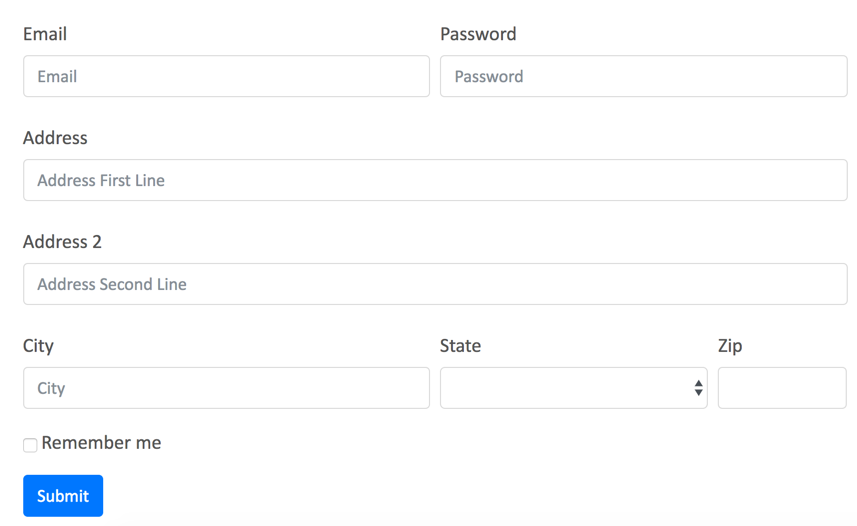 Bootstrap 4 Form Designs Examples With Source Codes Login Page Design   Bootstrap 4 Form Using Grid Layout 