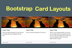 Bootstrap Card Layouts