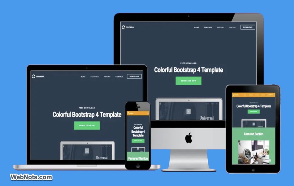 Download Free Colorful Bootstrap Template