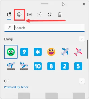 Open Emoji Symbols in Windows 11