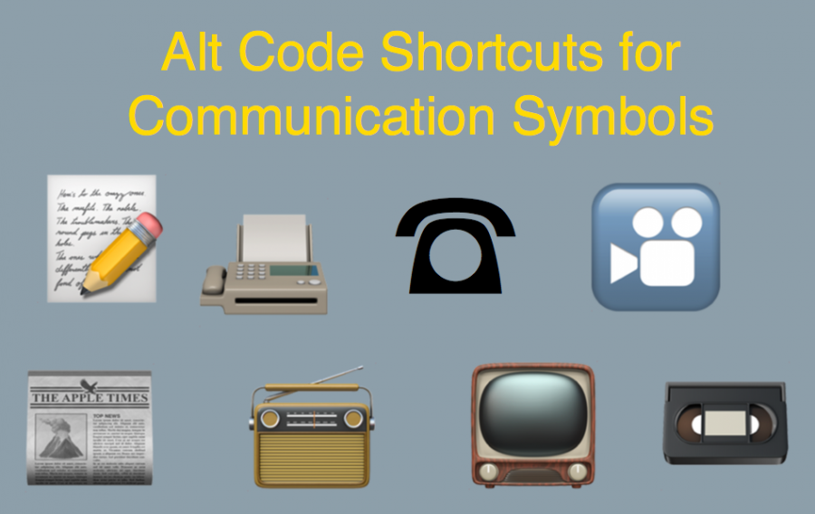 Alt Code Shortcuts for Communication Symbols