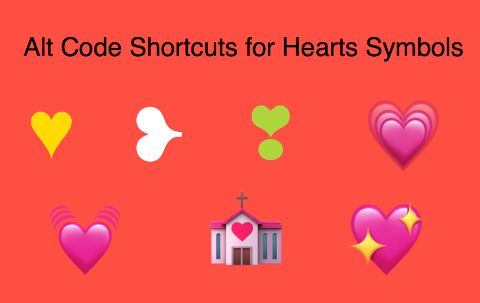 Alt Code Keyboard Shortcuts For Heart Emoji Webnots