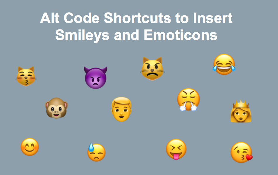 Alt Code Shortcuts For Emoji Smileys And Emoticons Webnots