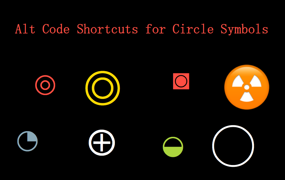 how to type a circle over letters