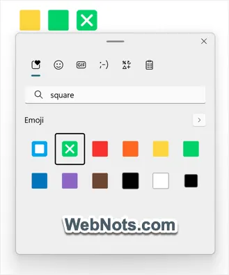 Insert Square Symbols in Windows 11